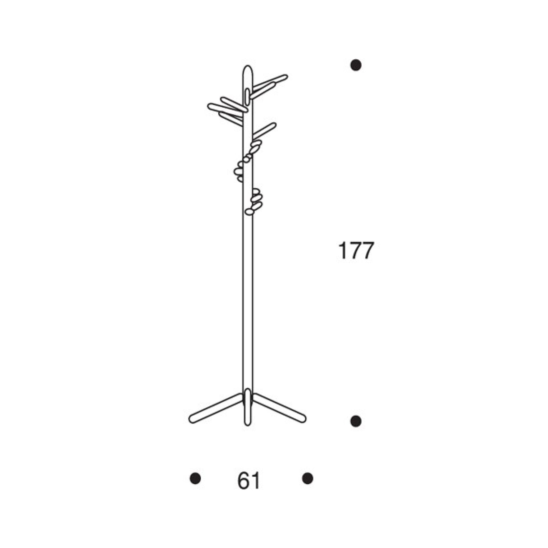 Clothes tree 160 garde-robe Artek