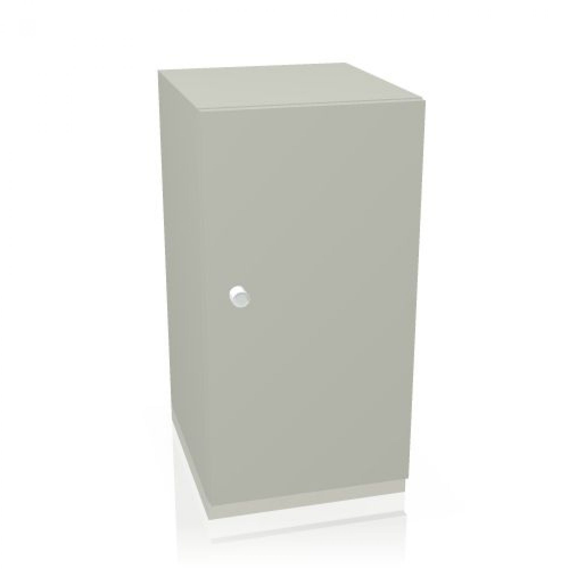 Steelcase Share It Drehtürenschrank, Büroschrank in Grau, mit einer Tür und Griff.