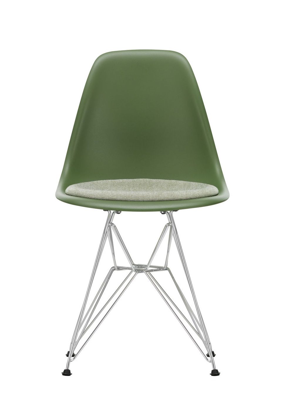 Eames Fiberglass Chair DSR chaise avec coussin d'assise Vitra