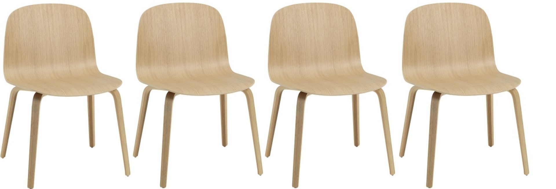 Action Visu Chair Chaise base bois Set of 4 Muuto