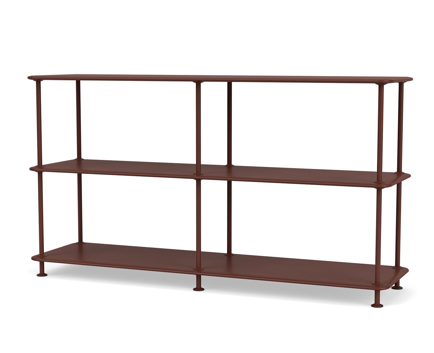 Montana Free Regal in braun mit drei Regalböden, modernes Design.