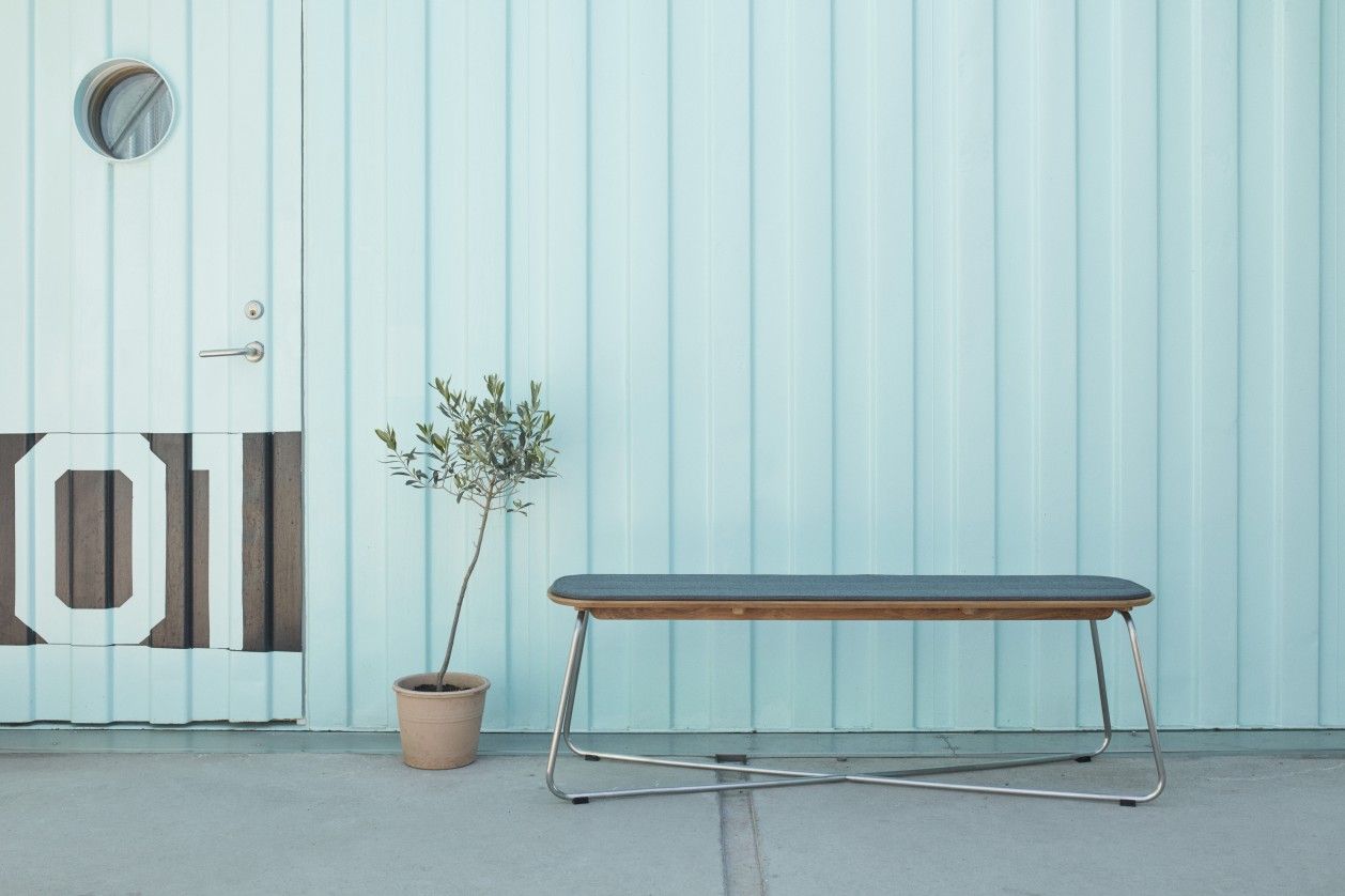 Lilium Banc Benche Cushion Coussin d'assise extérieur Skagerak by Fritz Hansen Blanc