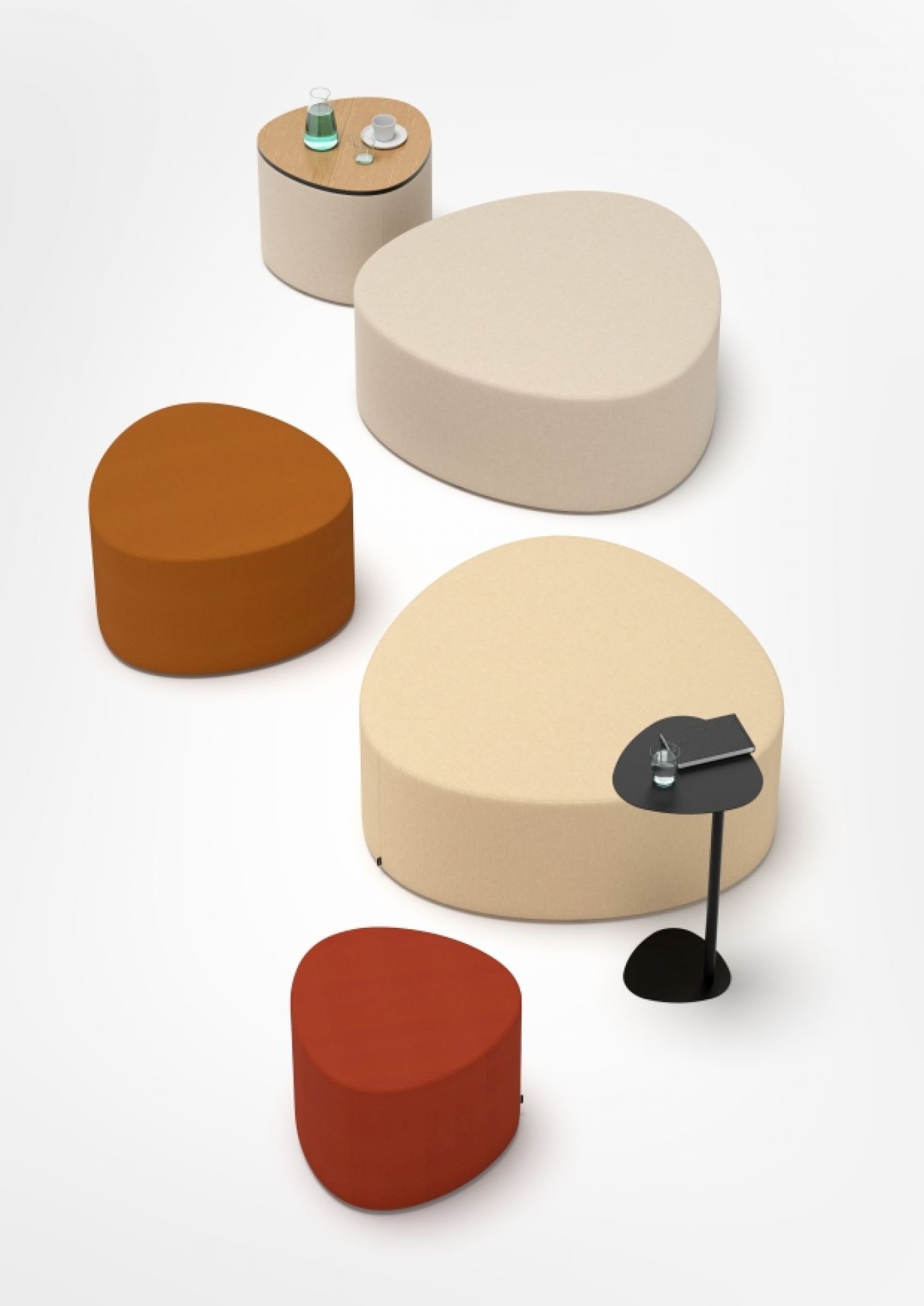 Pully Side Laptop Table Table d'appoint Cascando