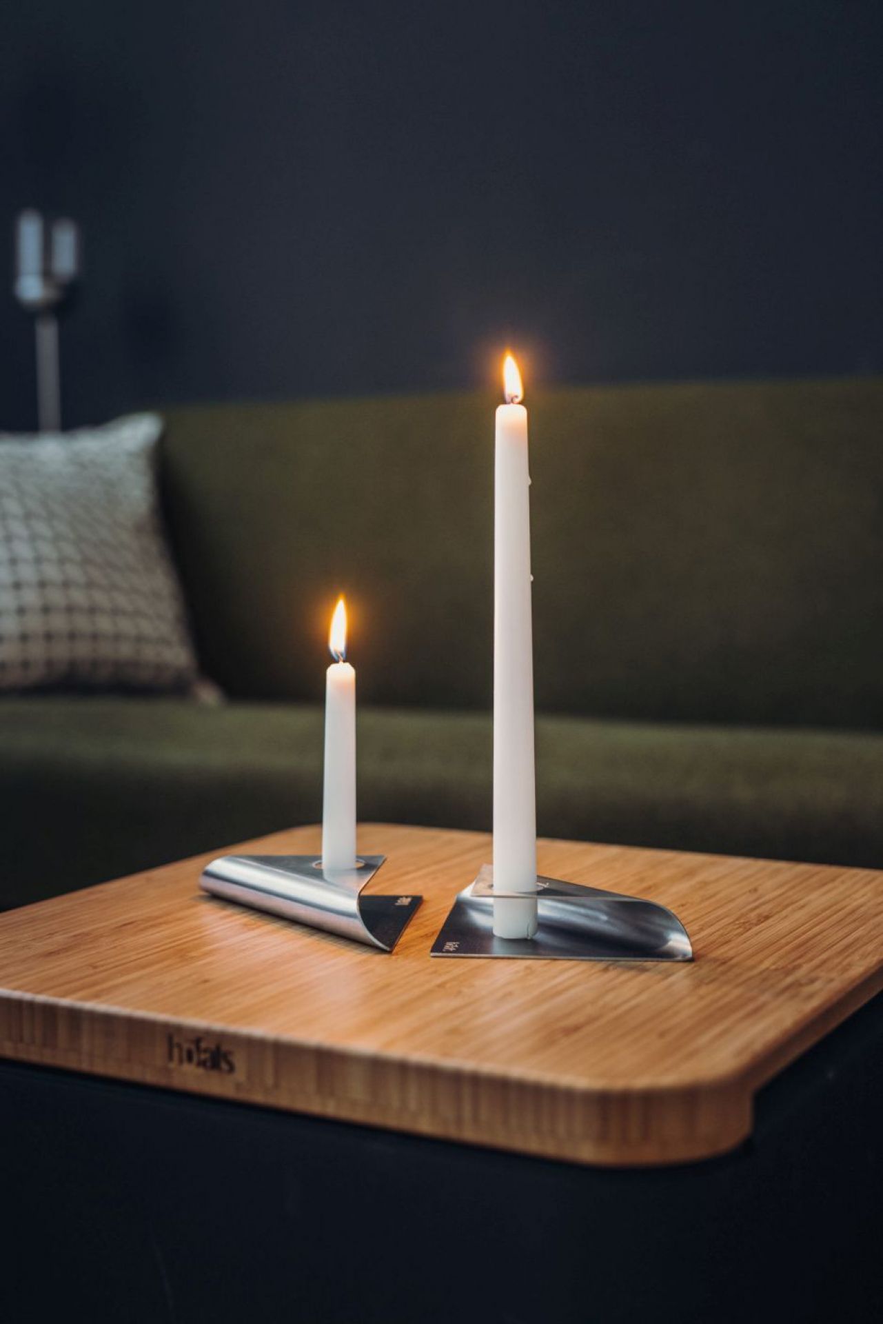 Square Candle Ensemble de 4 chandeliers argentés Höfats OFFRE SPECIALE