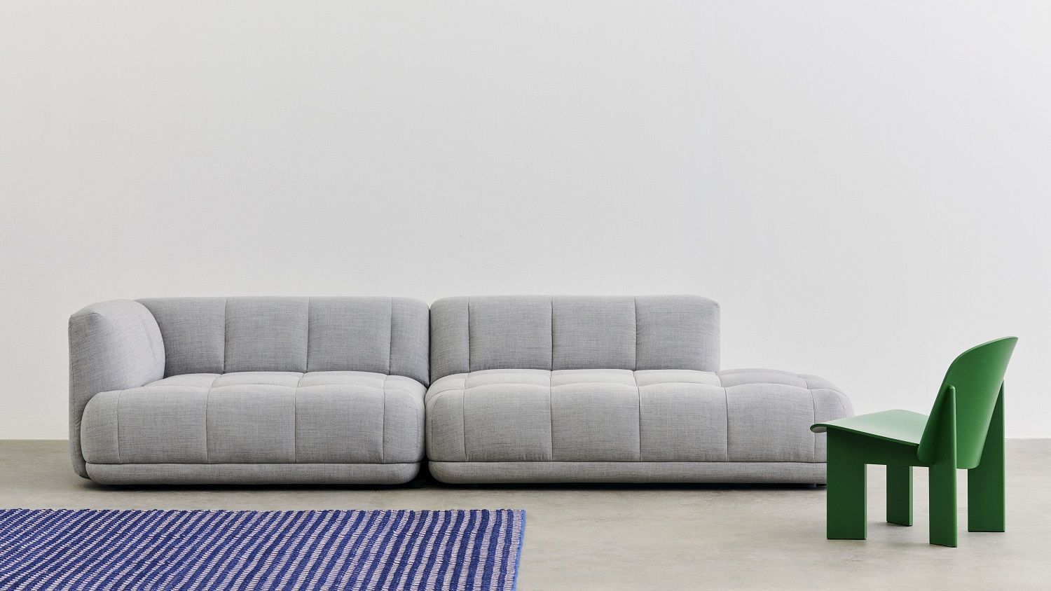 Tapis Channel Rug Blue-white Hay