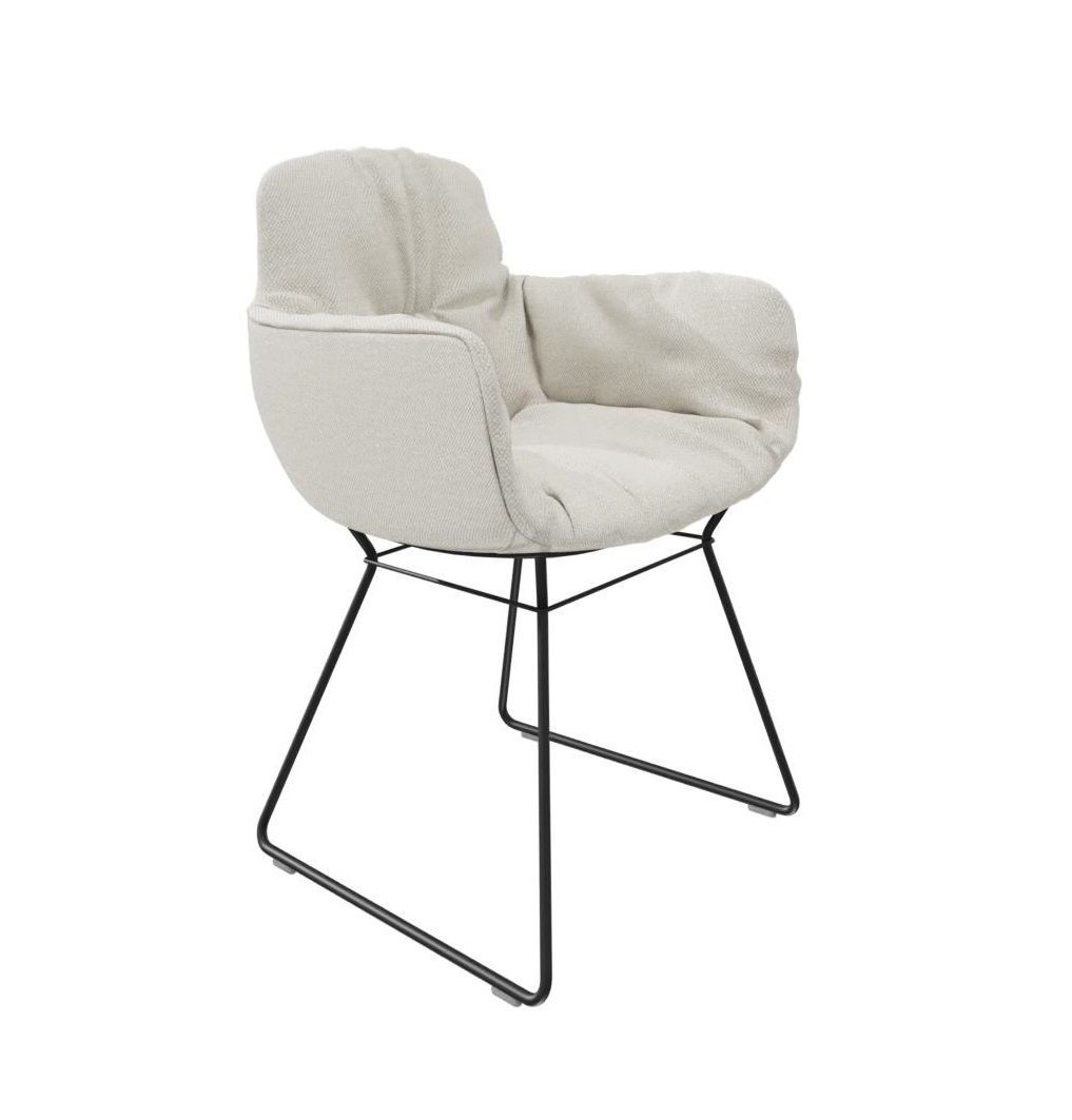 Leya chaise accoudoir haute Tissu Safire Freifrau Manufaktur