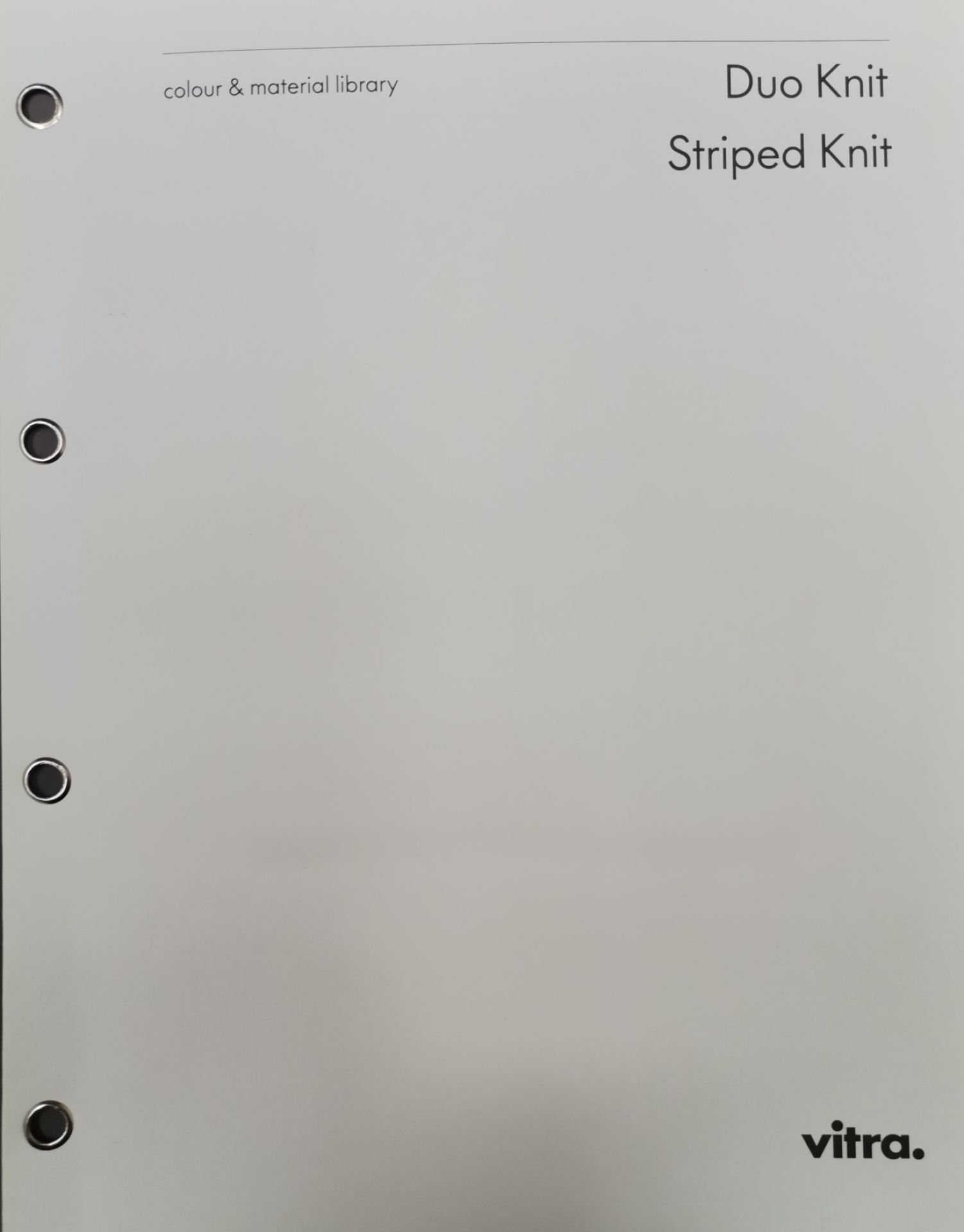 Carte échantillon de Duo Knit / Striped Knit Vitra