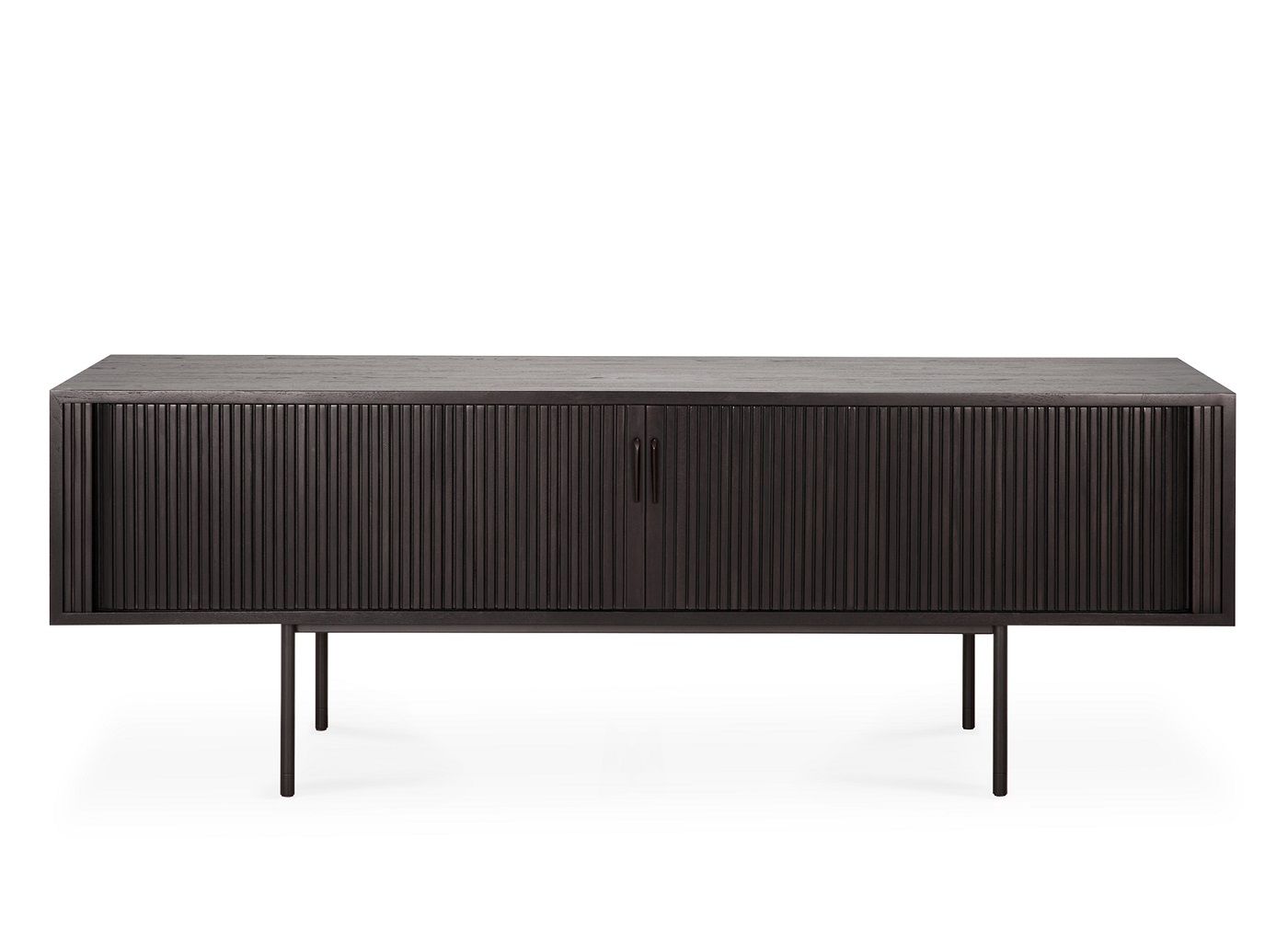 Roller Max TV bahut teck noir 2 portes Ethnicraft