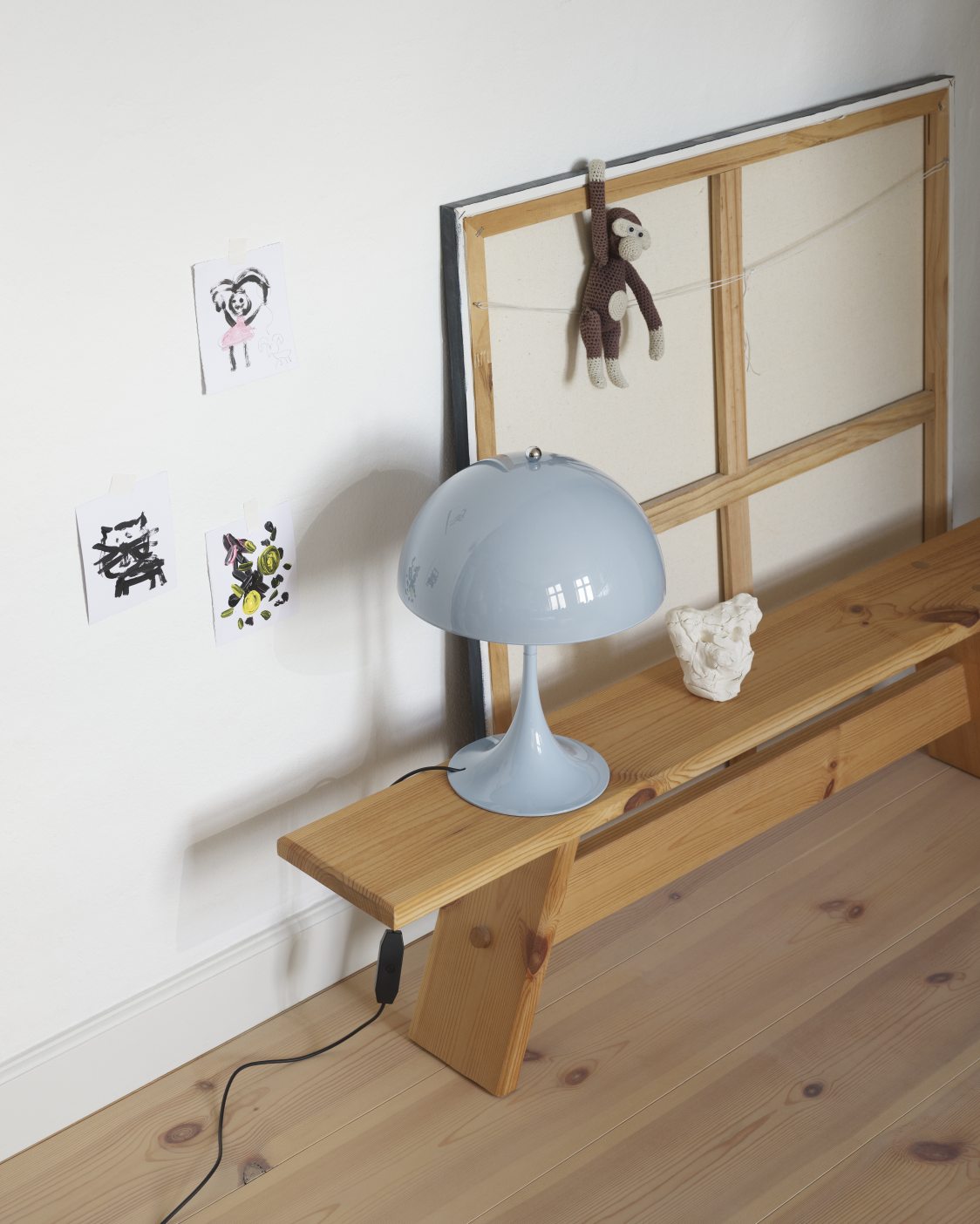 Panthella 250 Table lamp LED Lampe de table Louis Poulsen Opal Pale bleu