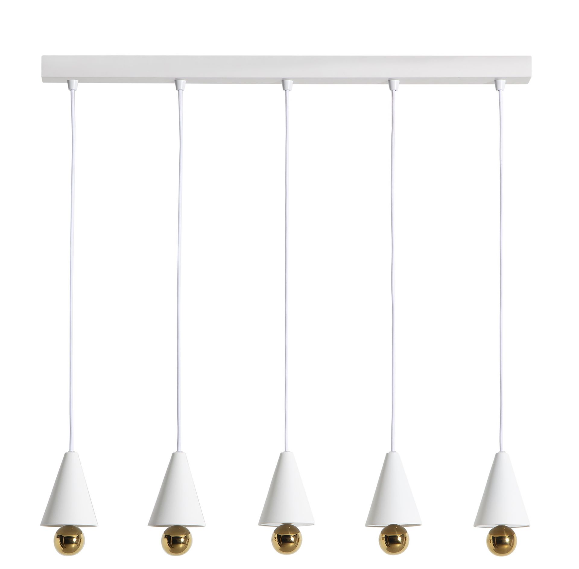 Cherry Pendant light Lampe à suspendre 5 pièces Linear Petite Friture Blanc