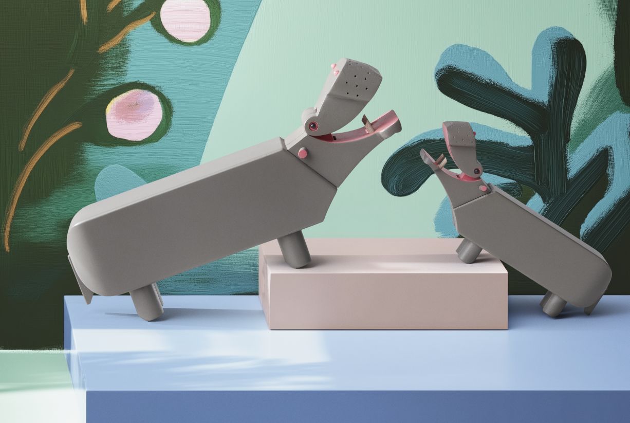 Hippopotame H9 cm gris Kay Bojesen