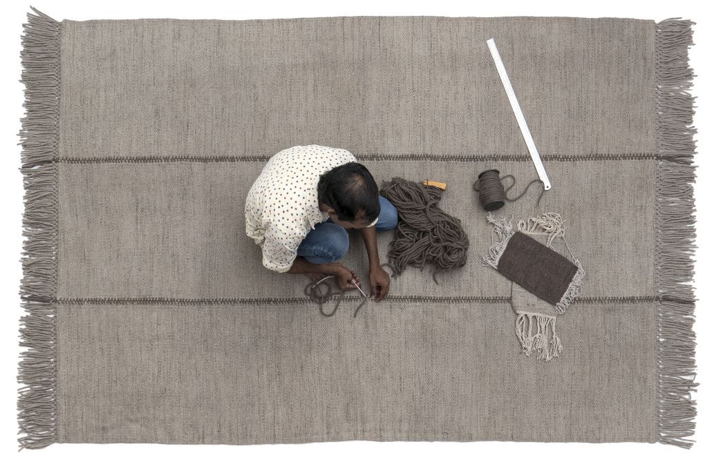 Mía Tapis marron 200x300cm Nanimarquina