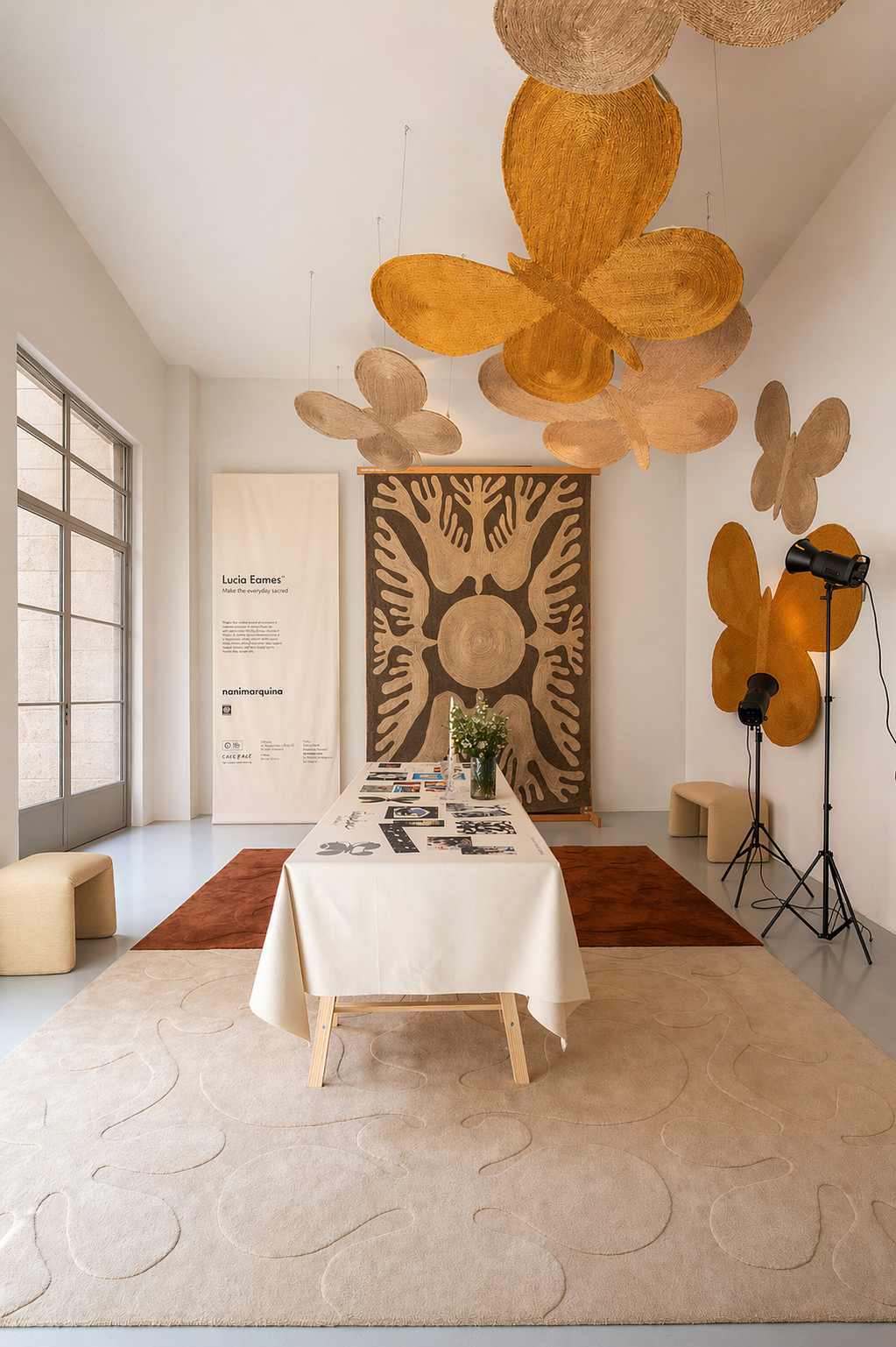 Lucia Eames Rooted Tapis Ivory Nanimarquina