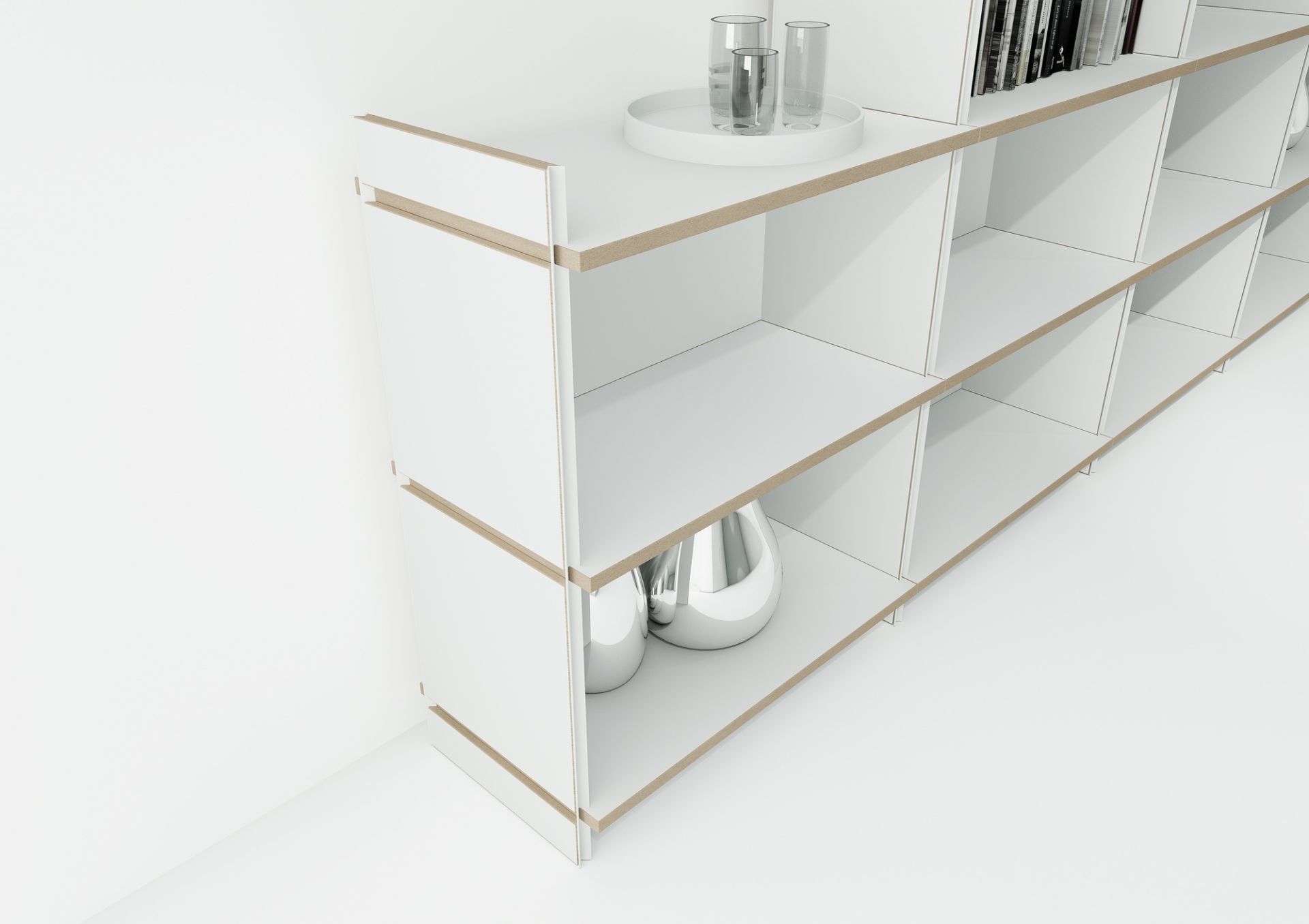 Mehrfach étagère module de base quadruple Tojo