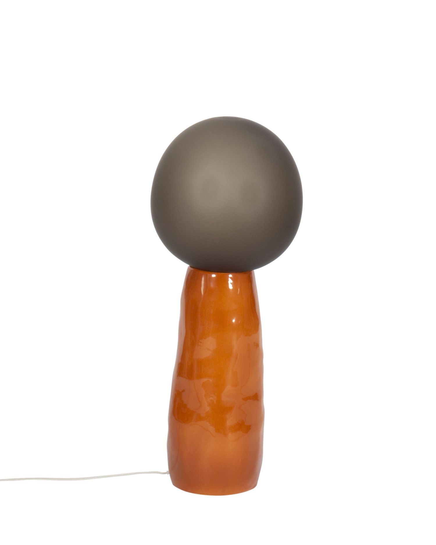 Kokeshi small lampadaire abat-jour gris / base terre cuite Pulpo