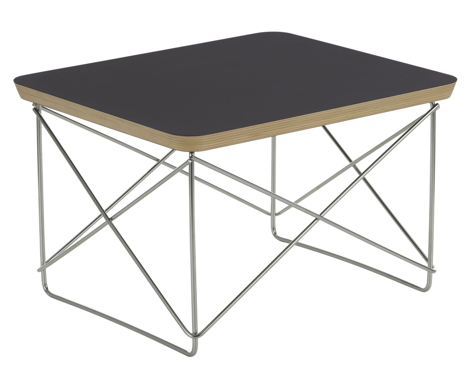 Table d'appoint LTR occasionnelle HPL NOIR / ACIER INOXYDABLE Vitra OFFRE SPECIALE
