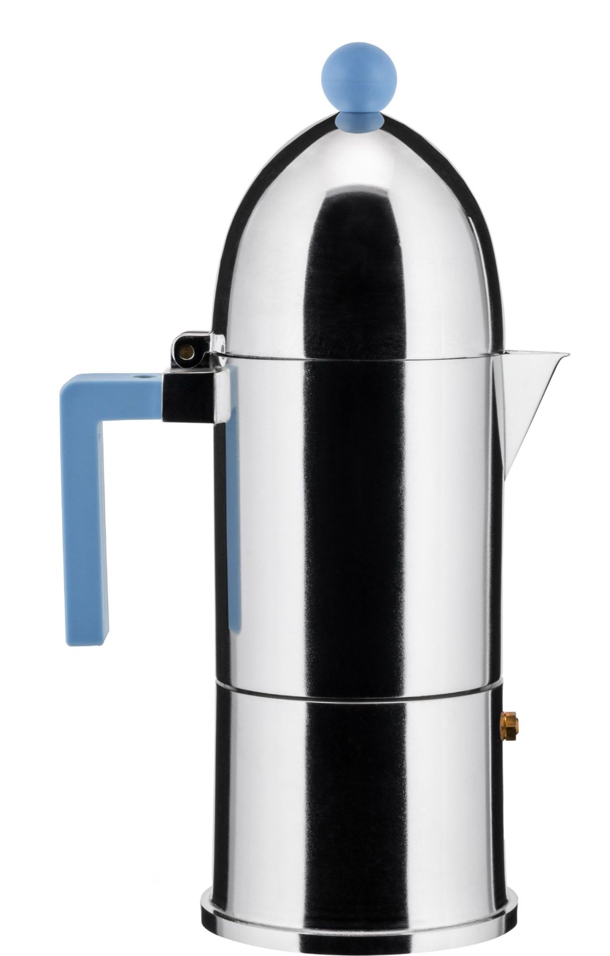 La Cupola 9095/6AZFM Cafetière espresso bleu clair Alessi