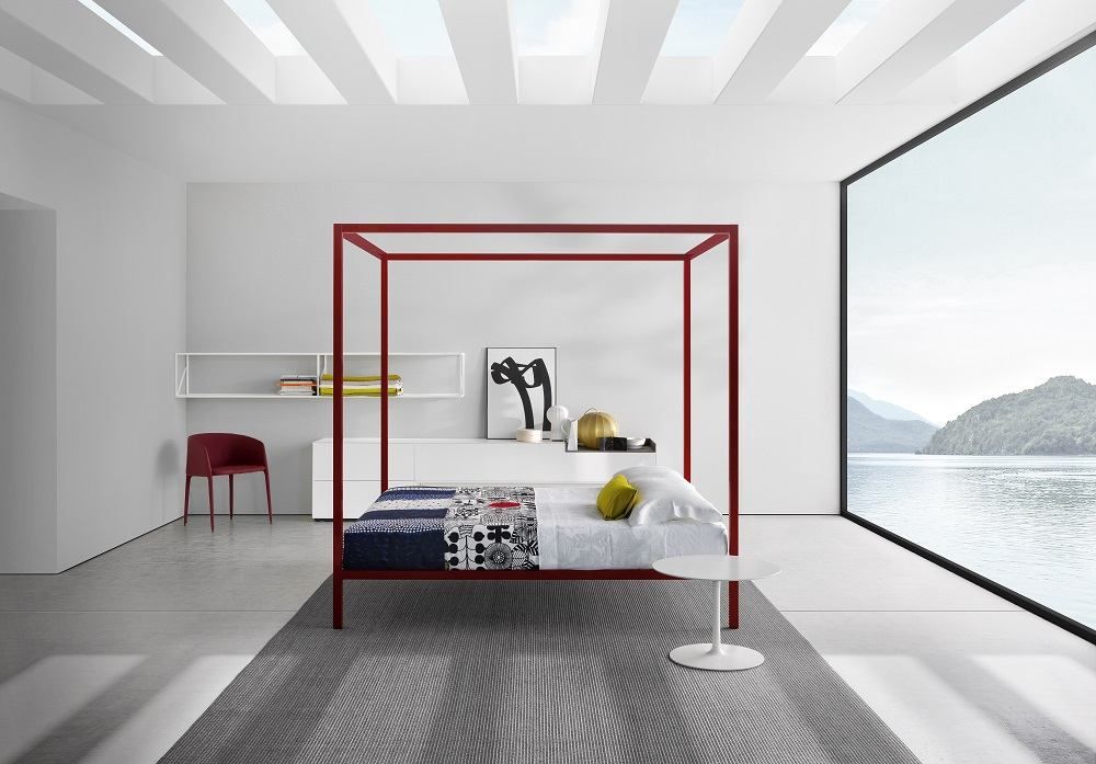 Aluminium Bed Lit à baldaquin MDF Italia