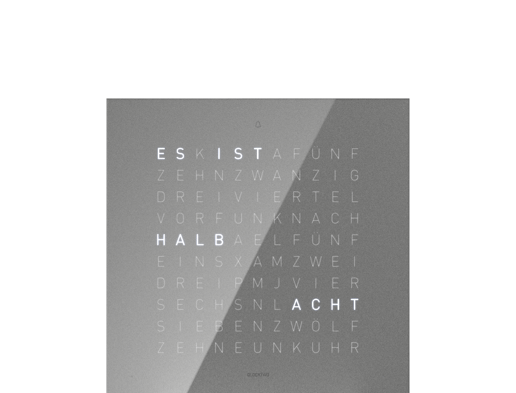 Cache avant pour l'horloge de table Earth 13.5 Allemande QLOCKTWO