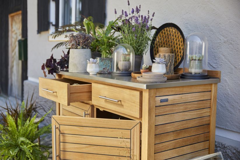 Deck 2 Éléments planche à plantes Extérieur Weishäupl