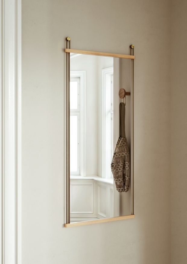 Suspended Mirror Large Miroir Woud 