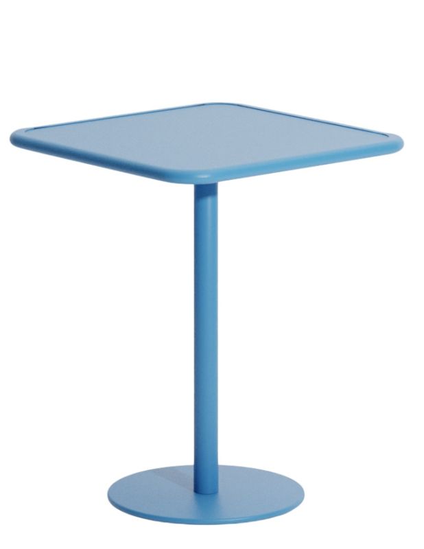 Week-End Bistro Table Square Table haute Petite Friture bleu ciel (Sky blue)