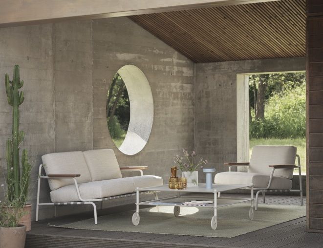 Flow Coffee Table Table basse sur roulettes Intérieur / Extérieur Muuto