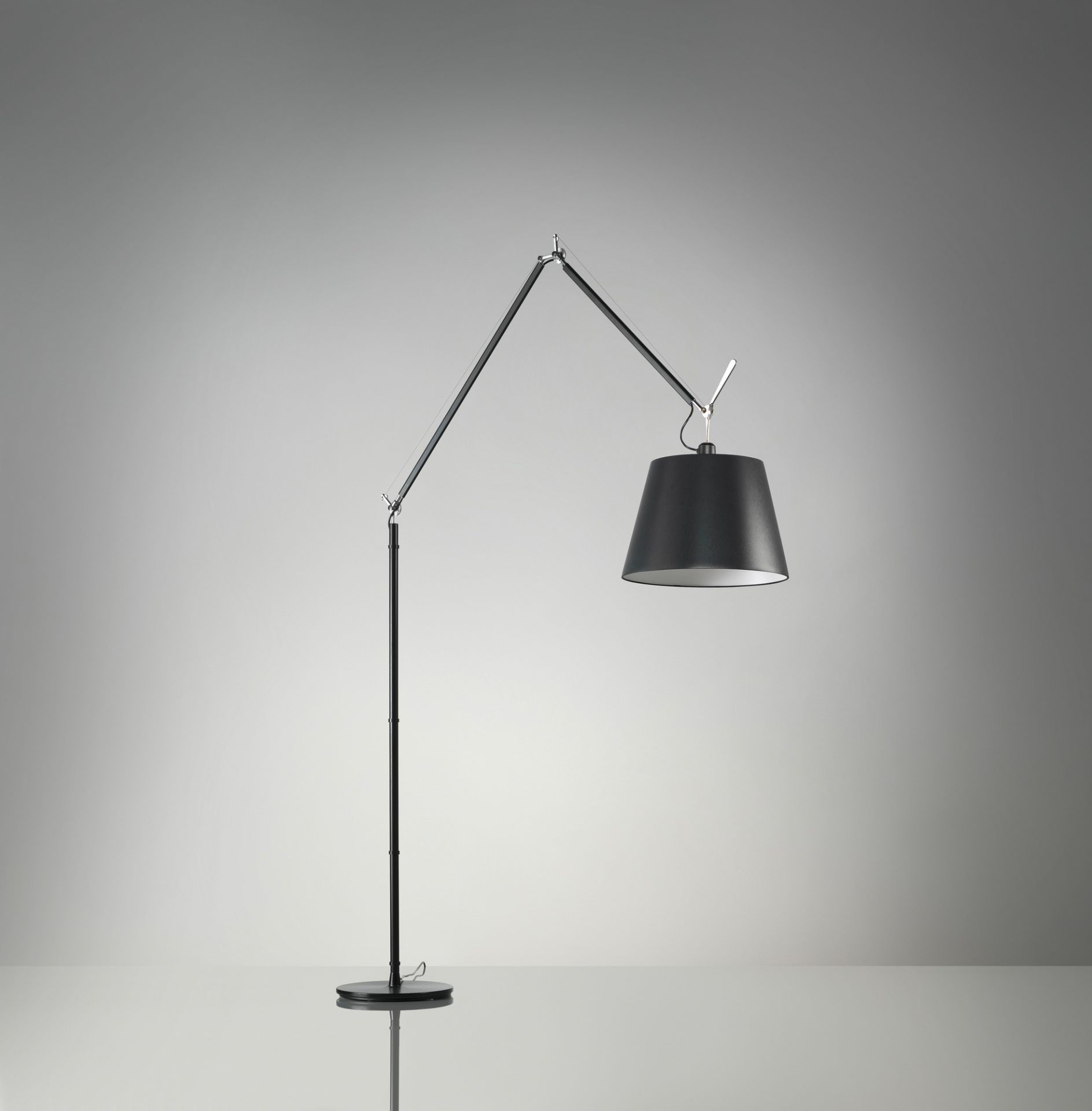 Tolomeo Mega LED Floor lampadaire base et tige noir (partie 2 de 3) Artemide