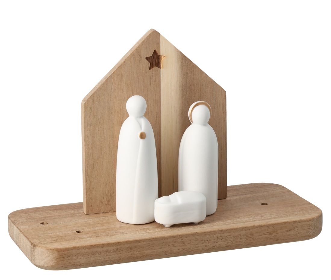 Paysage de Noël Crèche Roues