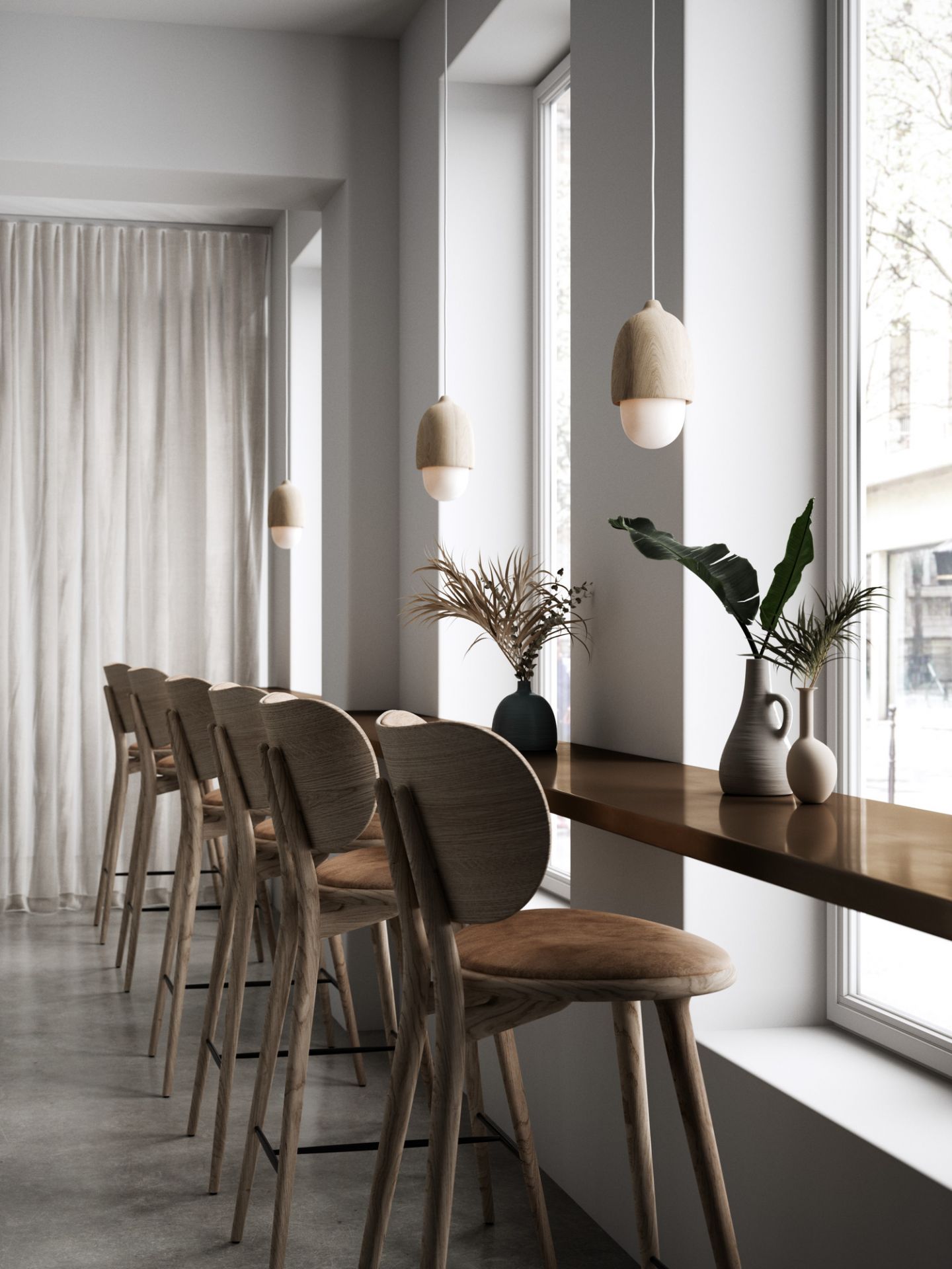 High Stool backrest Tabouret de bar Mater