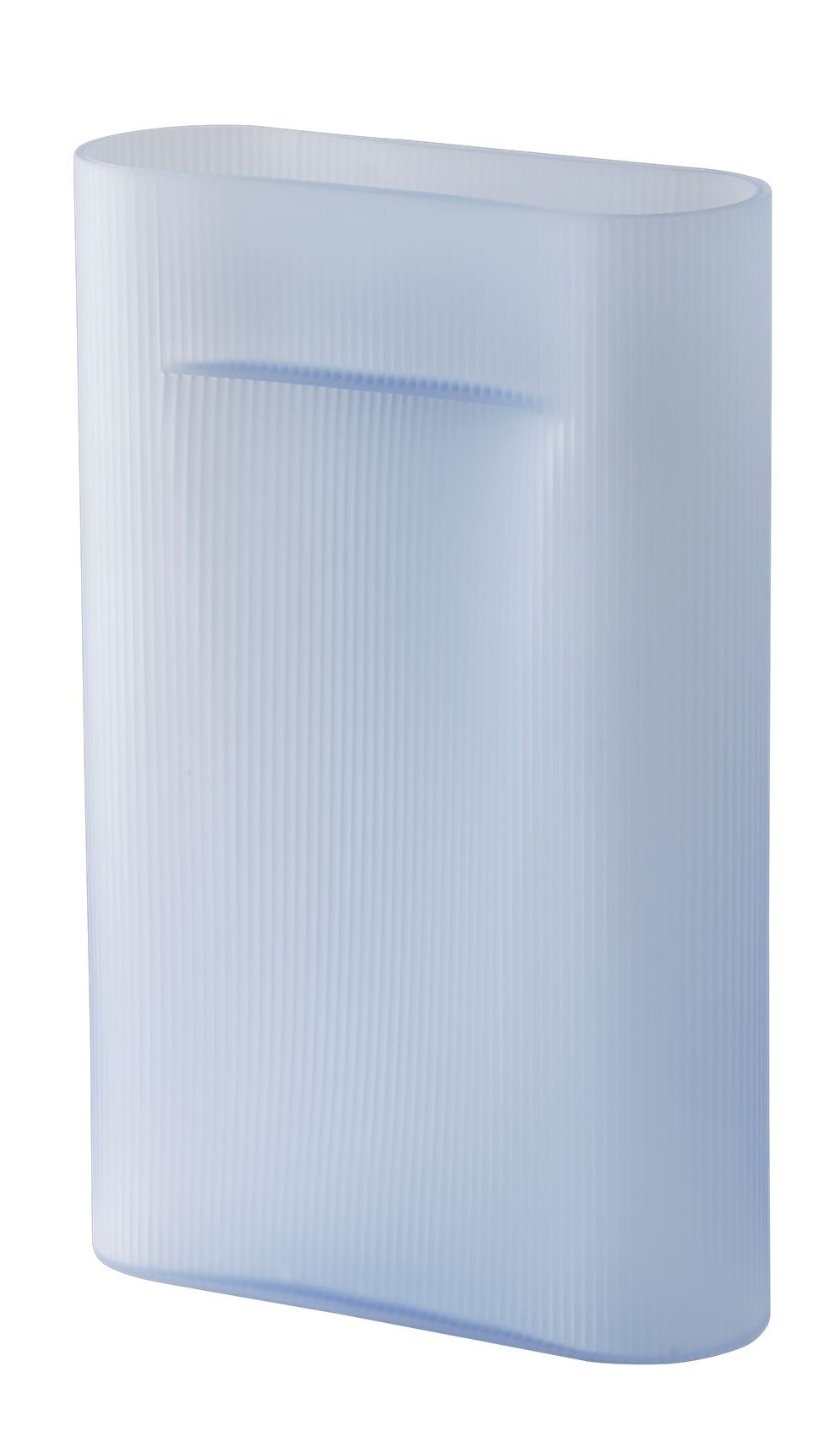 Ridge Vase Muuto Verre dépoli bleu clair H 48,5 cm Ridge Vase Muuto Verre dépoli bleu clair H 48,5 cm