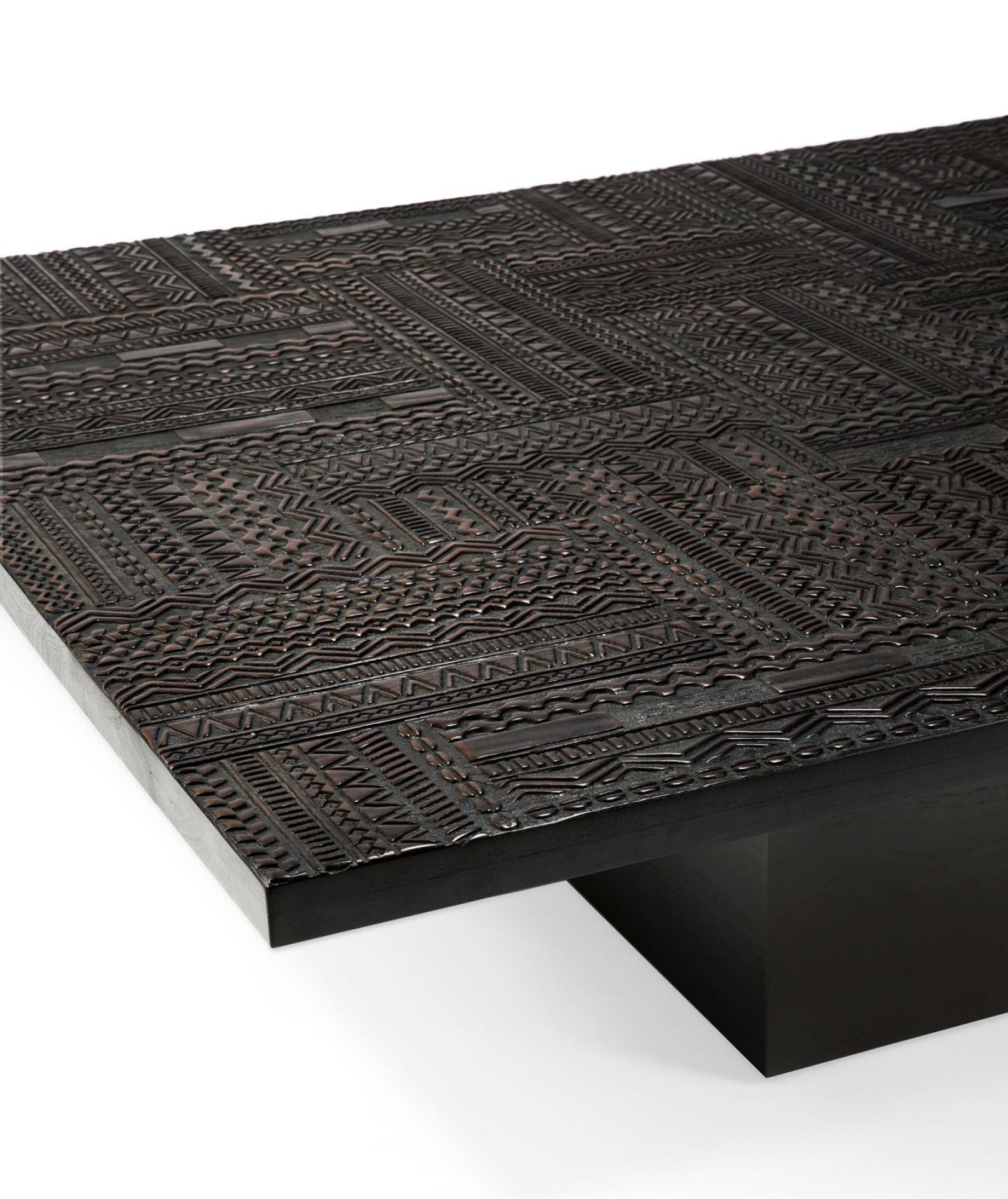 Tabwa Blok Table teck basse  noir Ethnicraft
