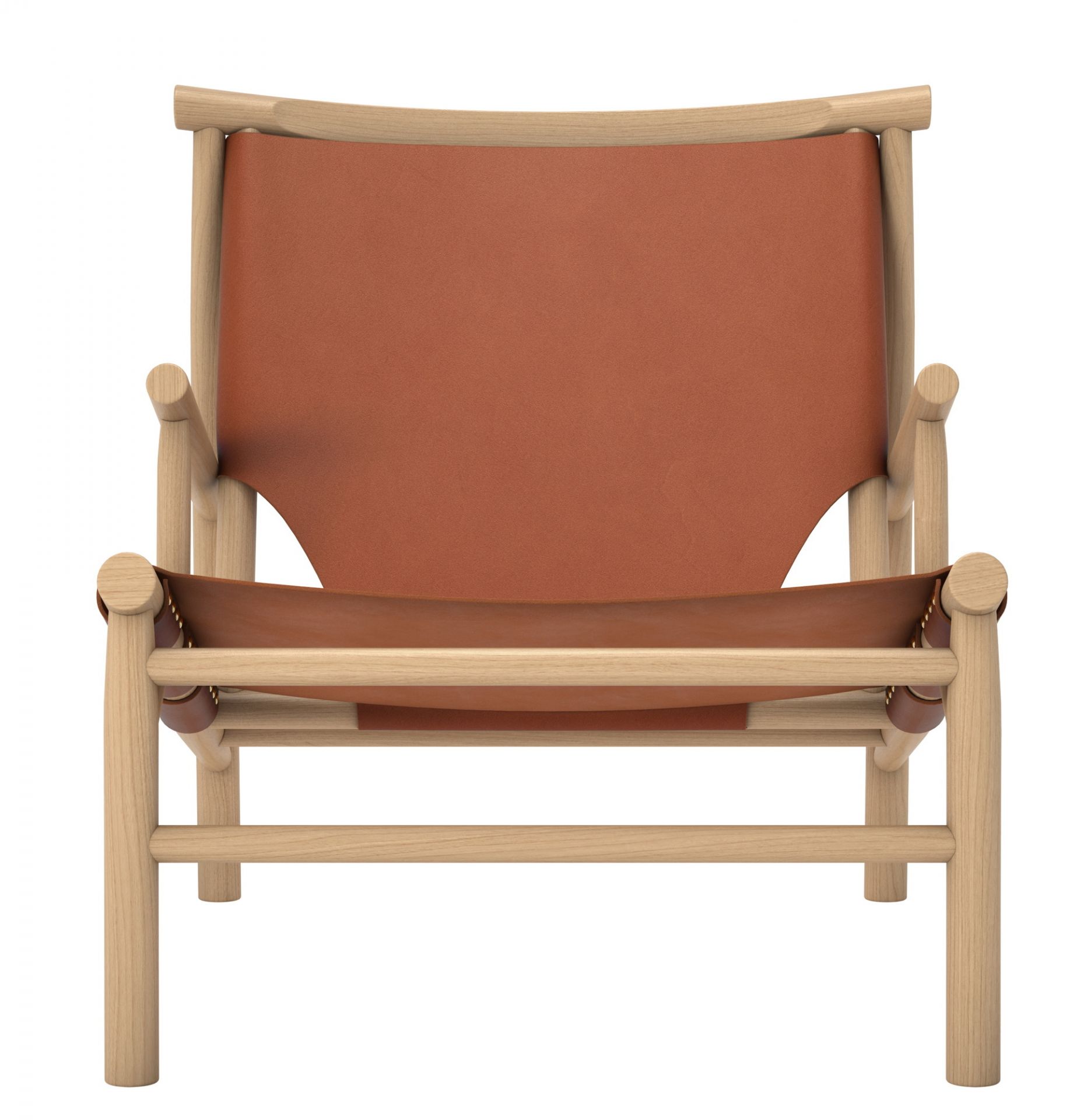 Samurai Chair Fauteuil Nor11 Harness Cuir Cognac