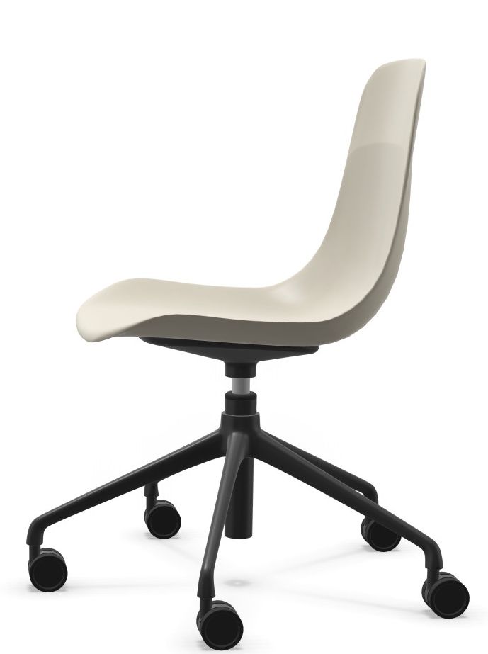 Chaise Elephantino piètement cinq étoiles avec roulettes Kristalia