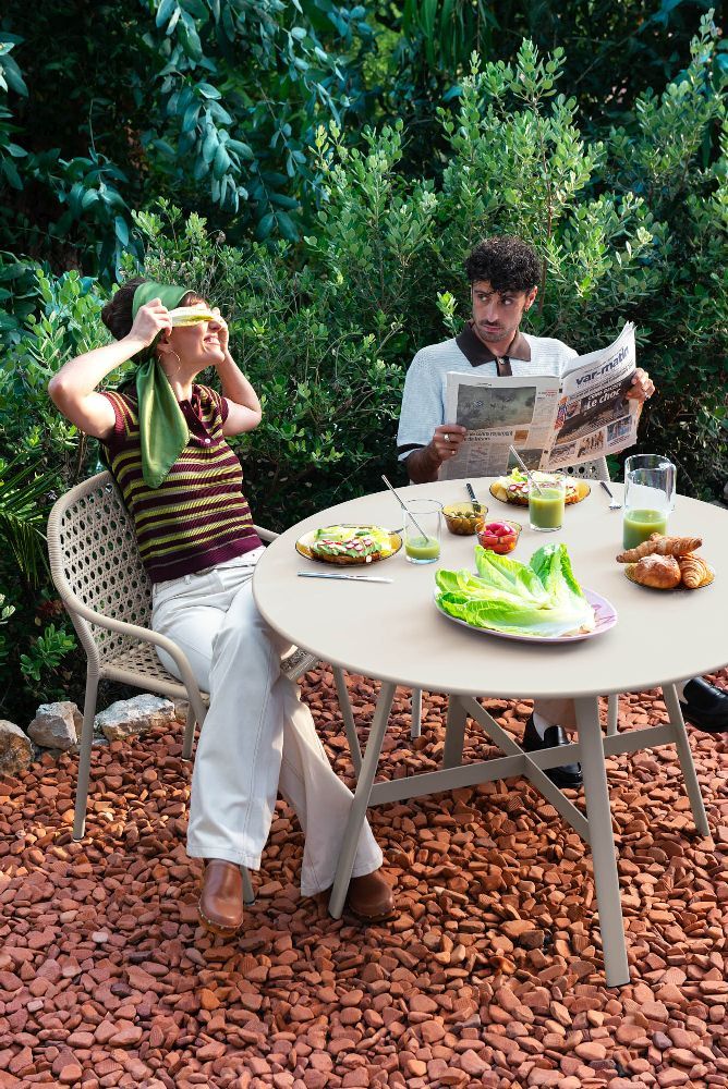 Croisette Bridge Chaise avec accoudoirs Extérieur Fermob