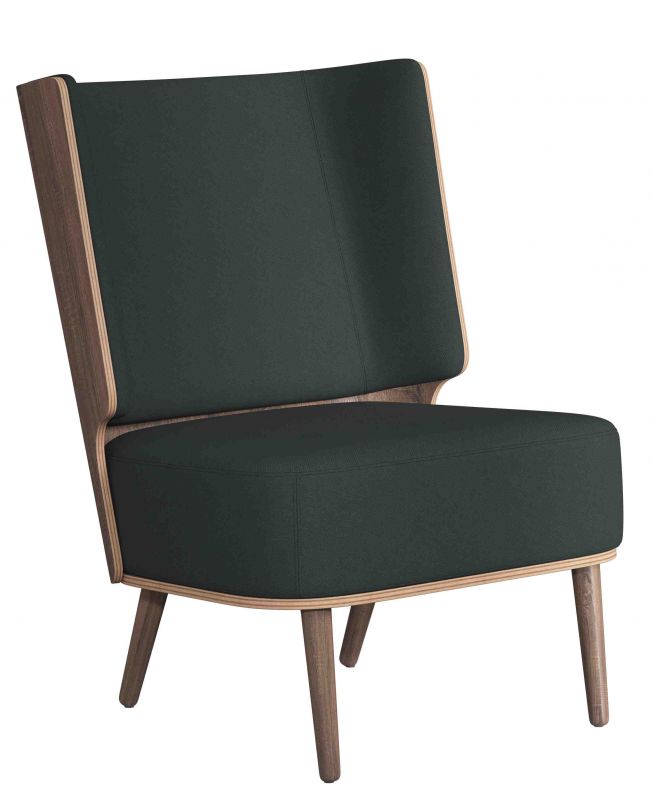 Serena Lounge Chair fauteuil chêne teinté foncé novoform Gris fantôme