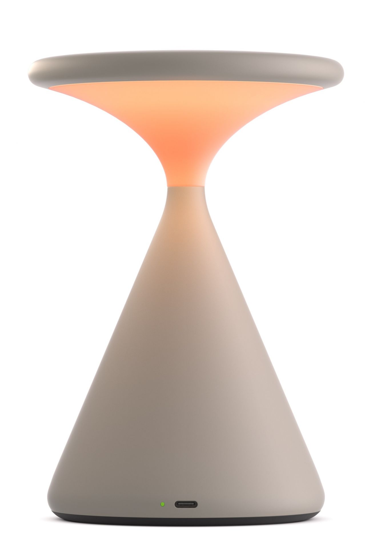 Salt Lampe à batterie / lampe de table Gris Sable-blanc