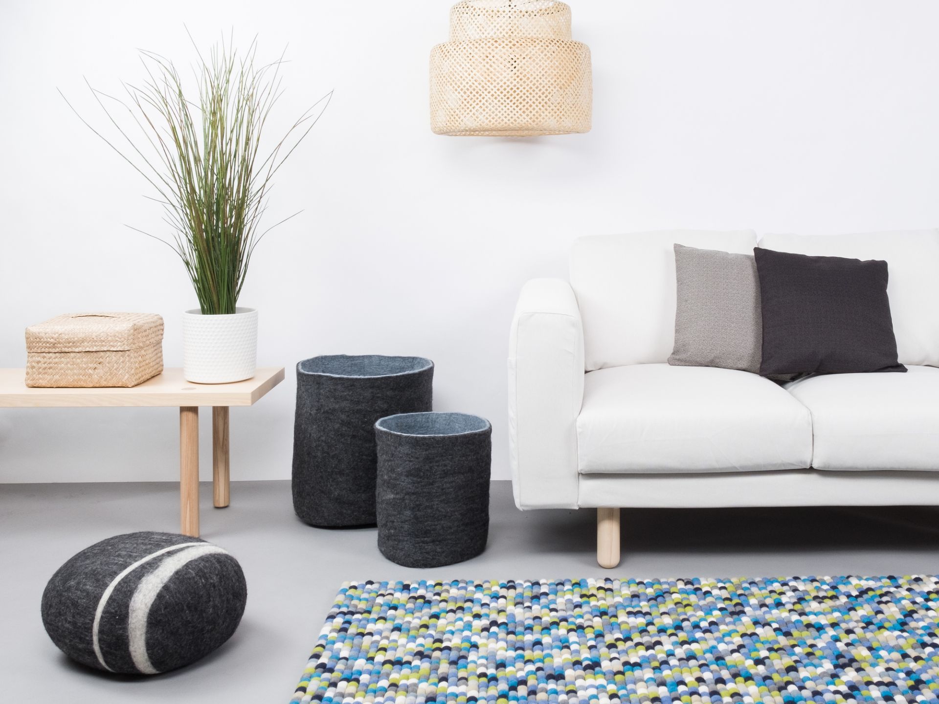 Boules de feutre Tapis 160x230 cm Myfelt