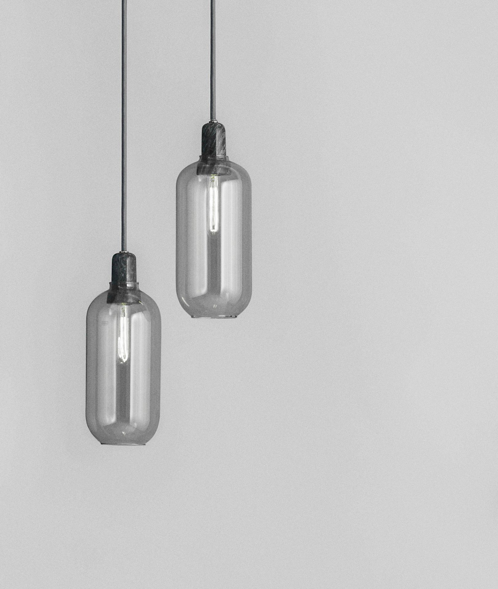 Amp Lamp Lampe de suspensione Normann Copenhagen Smoke/Black Ø 11,2 cm