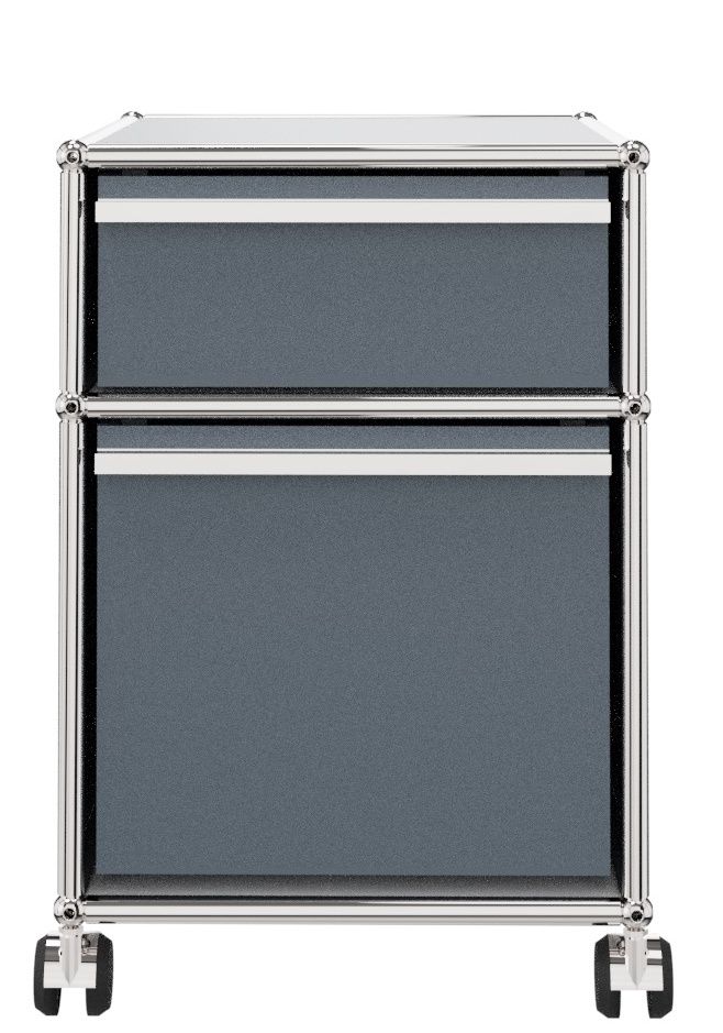 USM Haller Rollcontainer mit Hängeregistratur – mittelgrau