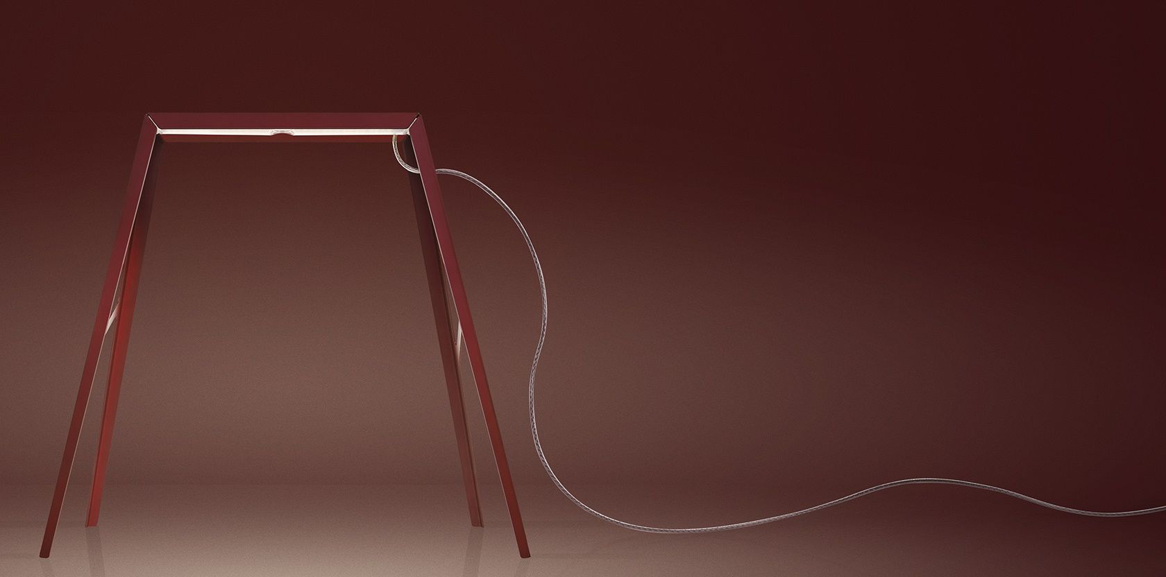 Lampe de table Bridge 2 LED Foscarini - rouge