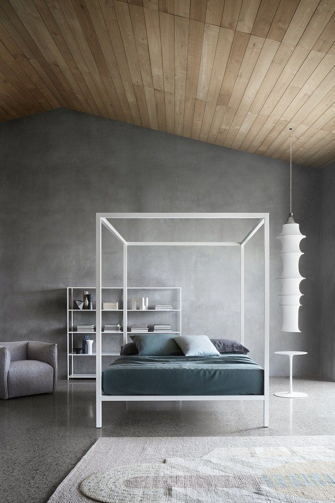 Aluminium Bed Lit à baldaquin MDF Italia