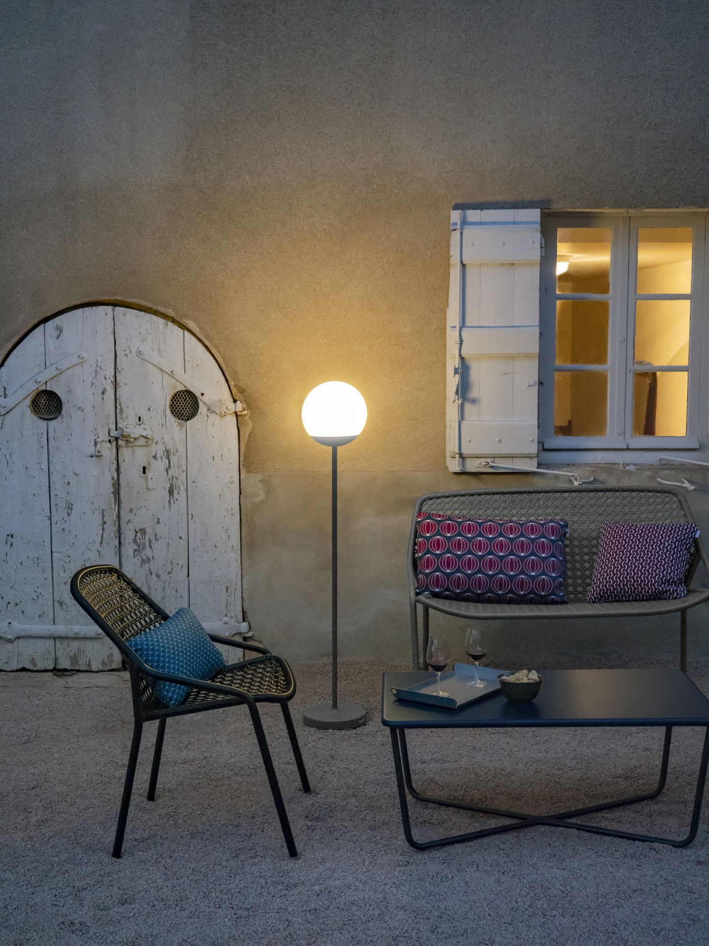 Mooon Lampadaire Fermob Ocre rouge