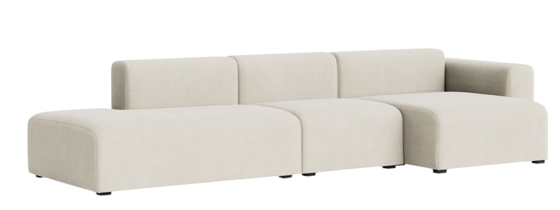 Canapé Mags 3 places Combination 4 Low Armrest avec accoudoir à droite Hay