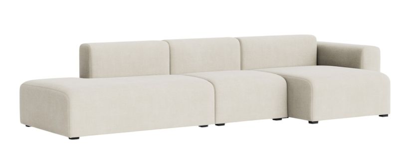 Canapé Mags 3 places Combination 4 Low Armrest avec accoudoir à droite Hay