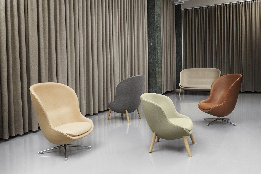 Hyg Lounge Chair High Swivel Fauteuil Normann Copenhagen