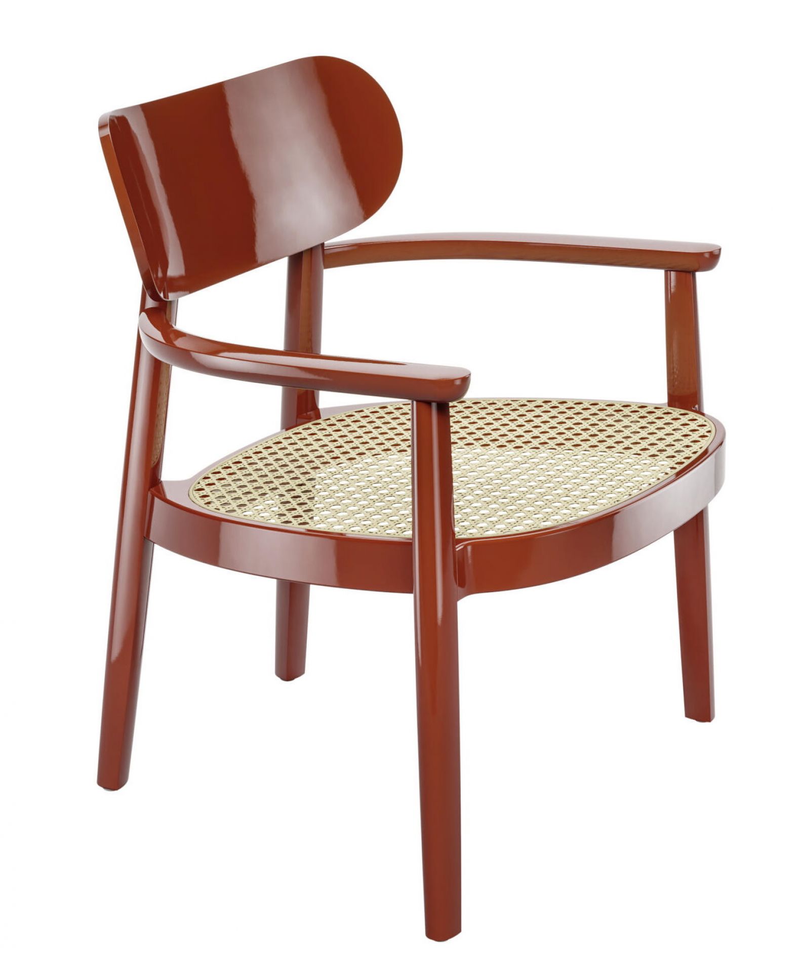 Fauteuil en bois avec accoudoirs 119 F brillant Thonet
