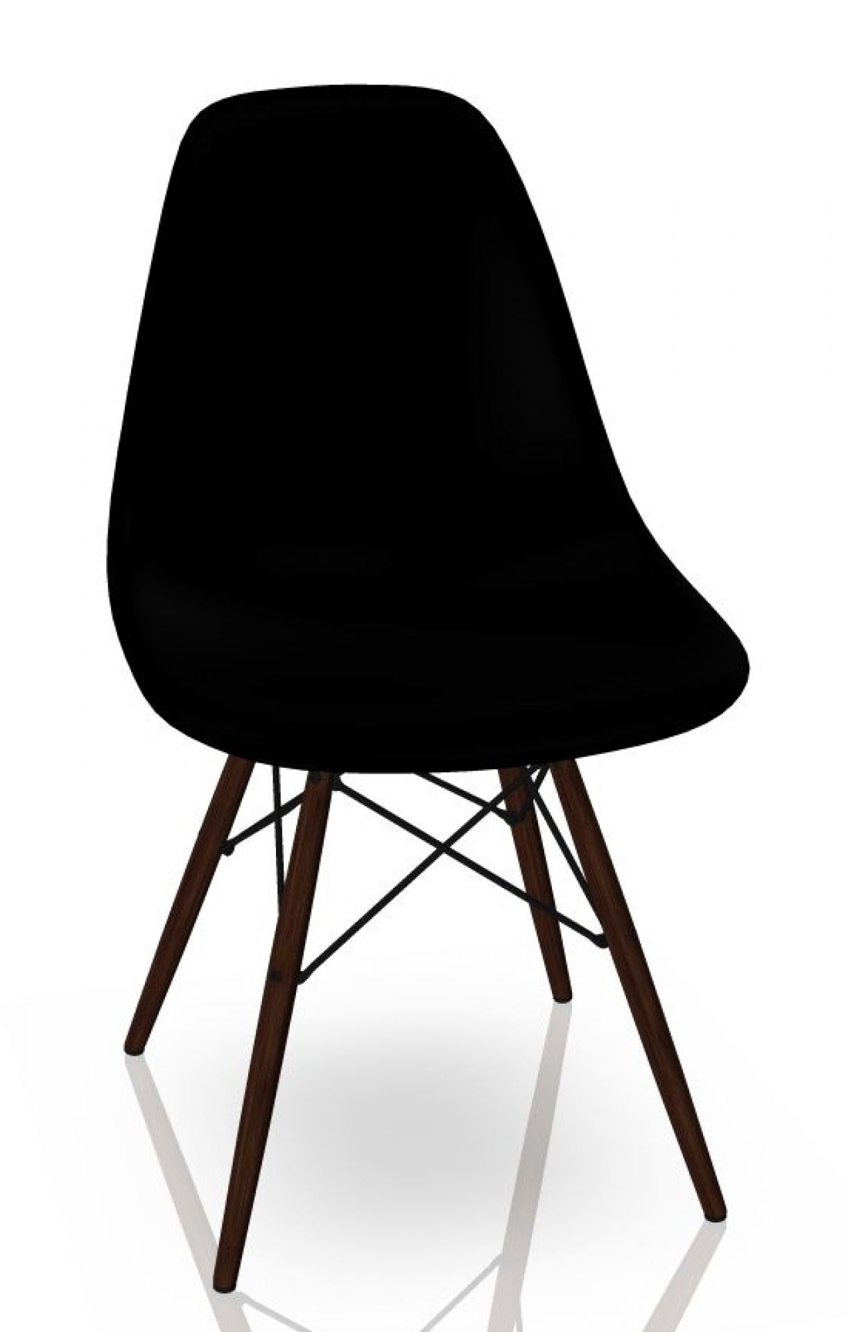 Eames Plastic Side Chair DSW Chaise Vitra Érable sombre-Deep black