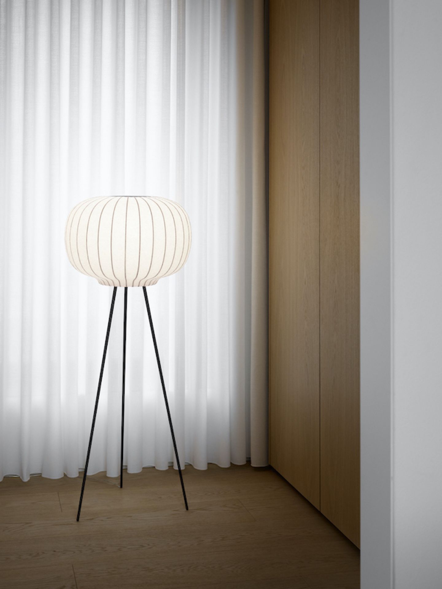 Paper Floor Lamp Lampadaire Chêne Foncé Vipp