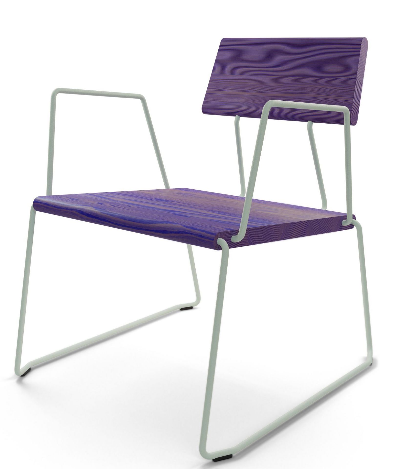 D:008 Loungechair avec Accoudoirs Ultraviolet Fuchs & Habicht
